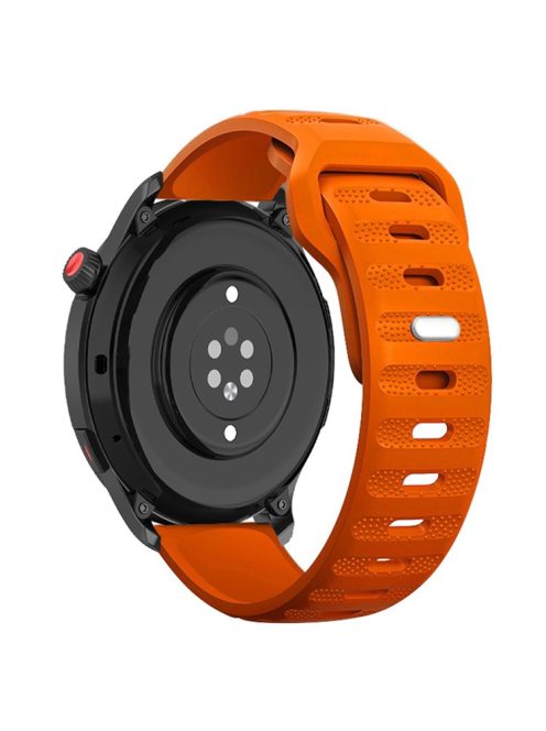 Silicone Watch Band for Garmin Forerunner 265 / 255 / Vivoactive 4 / Venu 2 , 22mm Dot Texture Wrist Strap Bracelet - Orange