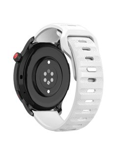   Silicone Watch Band for Garmin Forerunner 265 / 255 / Vivoactive 4 / Venu 2 , 22mm Dot Texture Wrist Strap Bracelet - White