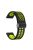 Silicone Watch Band for Garmin Forerunner 265 / Honor Watch GS 3i , 22mm Dual-color Magnetic Strap with Black Folding Buckle - Black+Fluorescent Green