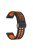 Silicone Watch Band for Garmin Forerunner 265 / Honor Watch GS 3i , 22mm Dual-color Magnetic Strap with Black Folding Buckle - Black+Orange