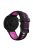 Silicone Watch Band for Garmin Forerunner 735XT 220 230 235 620 630, Dual Color Wrist Strap with Black Buckle - Black / Rose