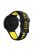 Silicone Watch Band for Garmin Forerunner 735XT 220 230 235 620 630, Dual Color Wrist Strap with Black Buckle - Black / Yellow