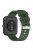 Silicone Watch Band for Garmin Venu / Venu 2 Plus / Venu Sq / Venu Sq 2 , 20mm Watch Strap with Silver Stainless Steel Buckle - Army Green