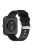 Silicone Watch Band for Garmin Venu / Venu 2 Plus / Venu Sq / Venu Sq 2 , 20mm Watch Strap with Silver Stainless Steel Buckle - Black