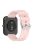 Silicone Watch Band for Garmin Venu / Venu 2 Plus / Venu Sq / Venu Sq 2 , 20mm Watch Strap with Silver Stainless Steel Buckle - Light Pink