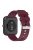 Silicone Watch Band for Garmin Venu / Venu 2 Plus / Venu Sq / Venu Sq 2 , 20mm Watch Strap with Silver Stainless Steel Buckle - Wine Red