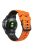 Silicone Watch Band for Huami Amazfit Falcon / Garmin Forerunner 965 / 955 , Trapezoid Holes Quick Release Watch Strap - Orange / Black