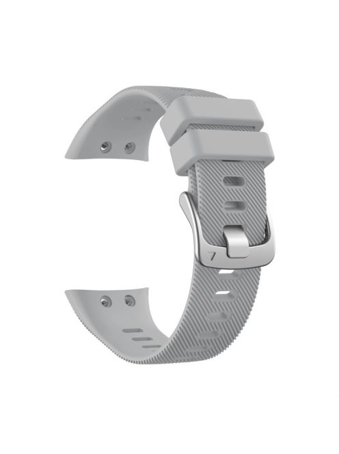 Silicone Watch Band Silver Buckle for Garmin Forerunner 45S - Grey