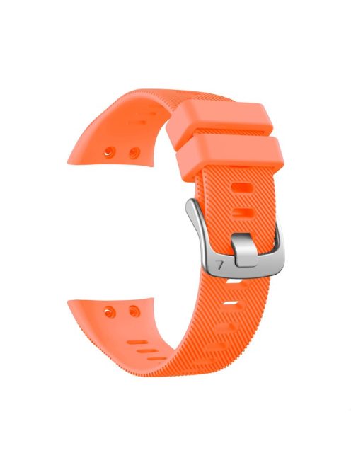 Silicone Watch Band Silver Buckle for Garmin Forerunner 45S - Orange