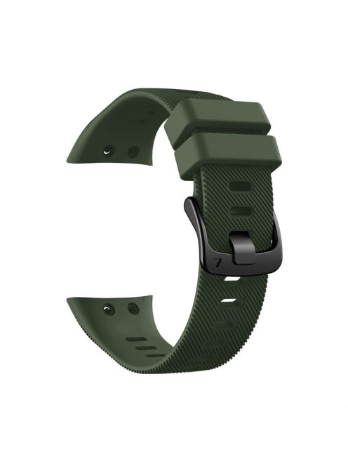 Silicone Watch Band Strap Black Buckle for Garmin Forerunner 45 - Army Green