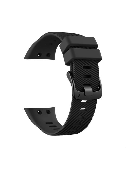 Silicone Watch Band Strap Black Buckle for Garmin Forerunner 45 - Black