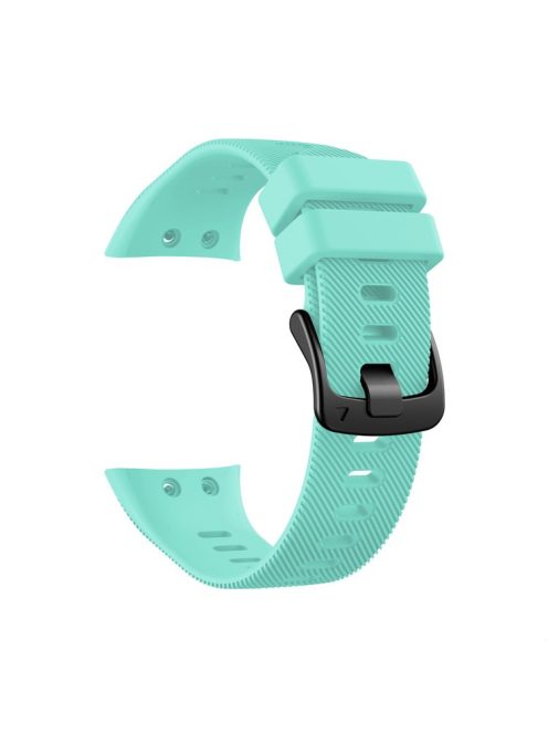 Silicone Watch Band Strap Black Buckle for Garmin Forerunner 45 - Cyan