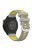 Silicone Watch Bands for Garmin Forerunner 265S / 255S / Venu 2S , 18mm Cross Stripe Dual-color Waterproof Strap - Grey+Yellow