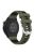 Silicone Watch Bands for Garmin Forerunner 265S / 255S / Venu 2S , 18mm Cross Stripe Dual-color Waterproof Strap - Jungle Green+Black