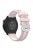 Silicone Watch Bands for Garmin Forerunner 265S / 255S / Venu 2S , 18mm Cross Stripe Dual-color Waterproof Strap - Pink+White