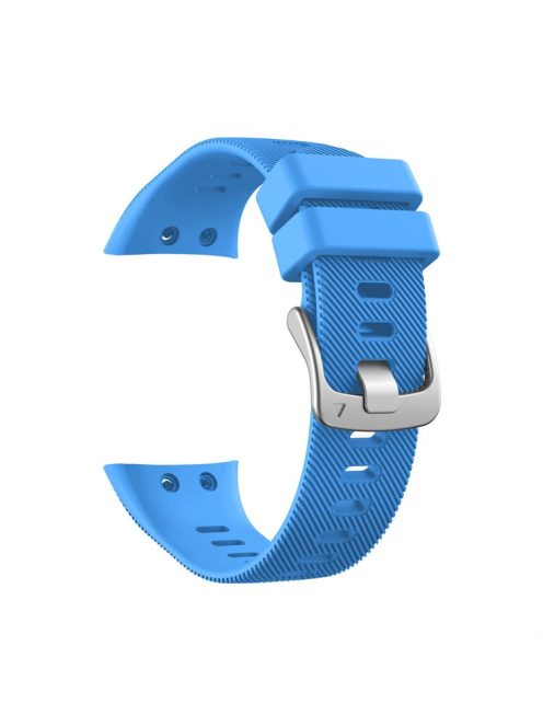 Silicone Watchband Strap Silver Buckle for Garmin Forerunner 45 - Sky Blue