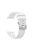 Silicone Watchband Strap Silver Buckle for Garmin Forerunner 45 - White