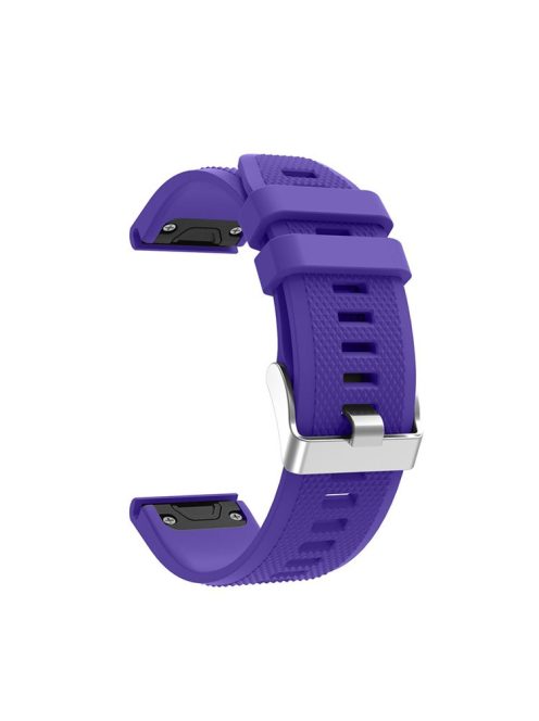 Soft Rhombus Texture Silicone Watch strap with Pin Buckle for Garmin Forerunner 935 - Purple