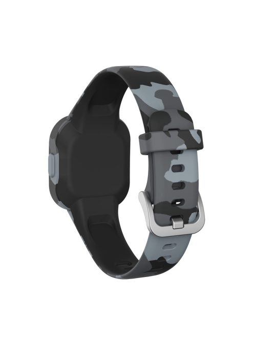 Soft Silicone Smart Watch Strap Replacement Watch Band for GarminFit JR3 - Camouflage Grey