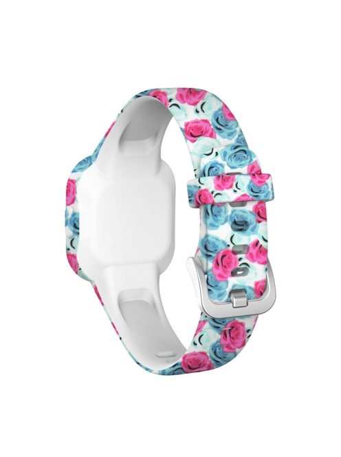 Soft Silicone Smart Watch Strap Replacement Watch Band for GarminFit JR3 - Flower