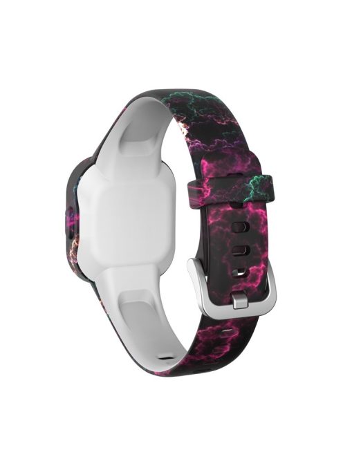 Soft Silicone Smart Watch Strap Replacement Watch Band for GarminFit JR3 - Starry Sky Pink