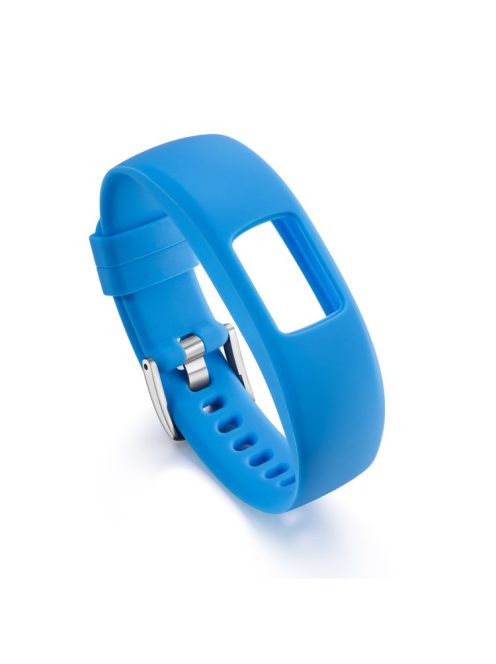 Soft Silicone Watch Band Adjustable Wrist Band Bracelet for Garmin VivoFit 4, Length: 23cm - Baby Blue