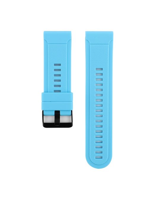 Soft Textured Silicone Watch Band Strap for Garmin Fenix 3 / 3 HR / 5X with Black Buckle - Baby Blue