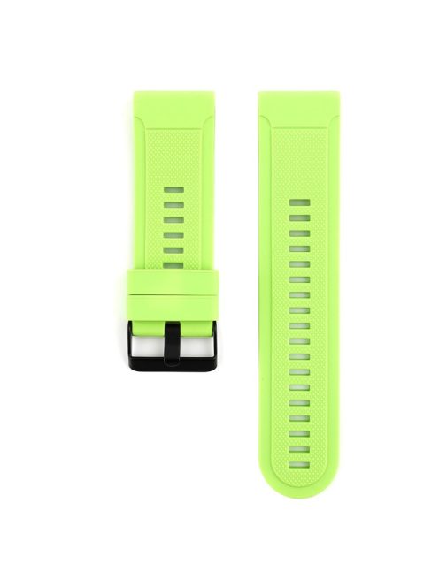 Soft Textured Silicone Watch Band Strap for Garmin Fenix 3 / 3 HR / 5X with Black Buckle - Green