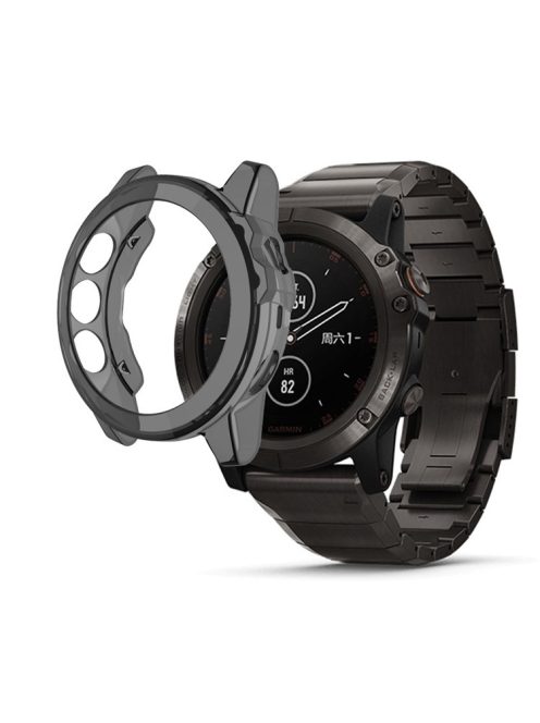 Soft TPU Watch Protective Cover for Garmin Fenix 5X - Black