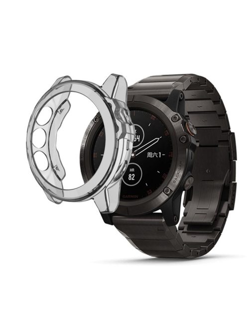 Soft TPU Watch Protective Cover for Garmin Fenix 5X - Dark Grey