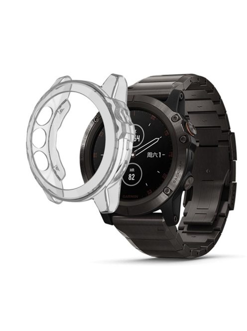 Soft TPU Watch Protective Cover for Garmin Fenix 5X - Light Grey