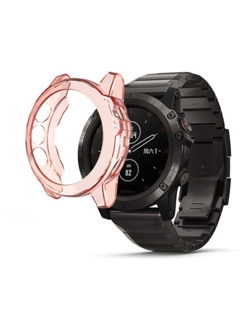 Soft TPU Watch Protective Cover for Garmin Fenix 5X - Red