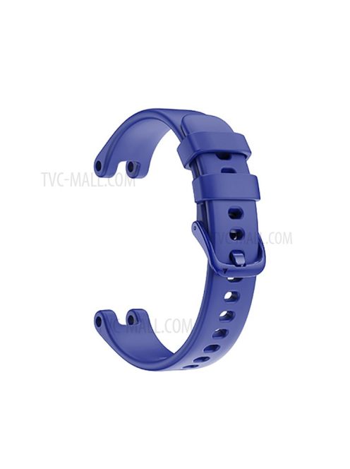 Solid Color Silicone Sport Watch Band Strap Replacement for Garmin Lily - Dark Blue