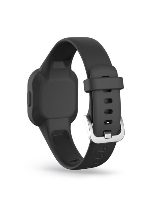 Solid Color Silicone Watch Band Strap for Garmin Vivofit jr 3 - Black