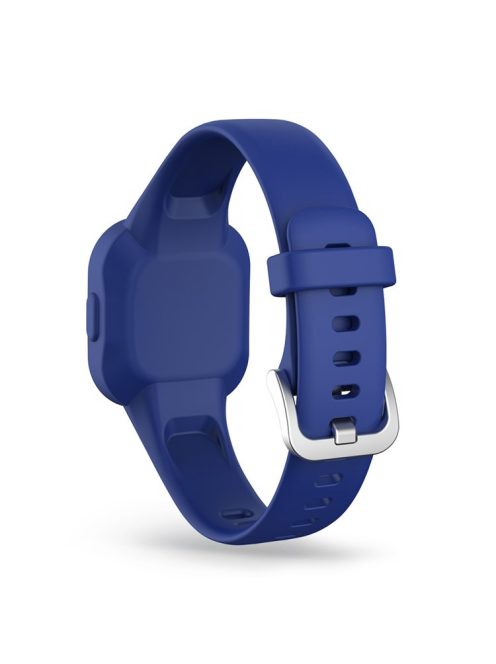 Solid Color Silicone Watch Band Strap for Garmin Vivofit jr 3 - Navy Blue