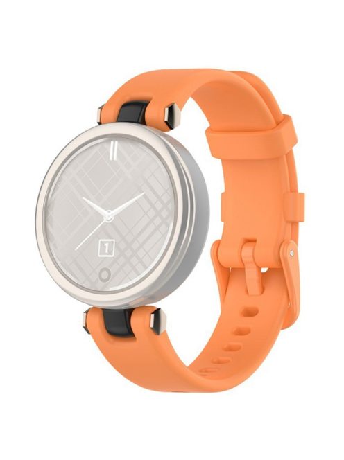 Solid Color Silicone Wrist Band Adjustable Watch Strap with Tools for Garmin Lily - Orange