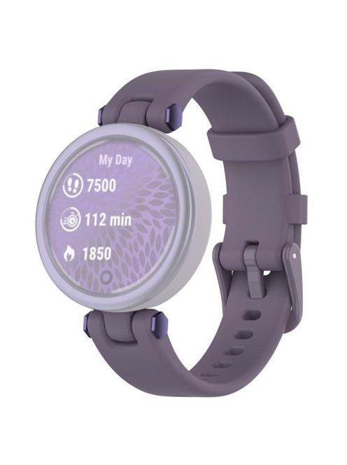 Solid Color Silicone Wrist Band Adjustable Watch Strap with Tools for Garmin Lily - Purple