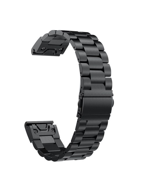 Stainless Steel Link Chain Watch Band Replacement for Garmin Fenix 5 - Black