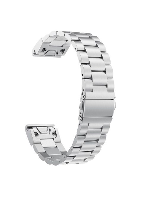 Stainless Steel Link Chain Watch Band Strap for Garmin Fenix 5 - Silver