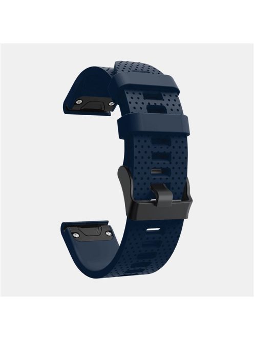 Stylish Silicone Sport Watch Band with Black Buckle for Garmin Fenix 5S Plus - Dark Blue