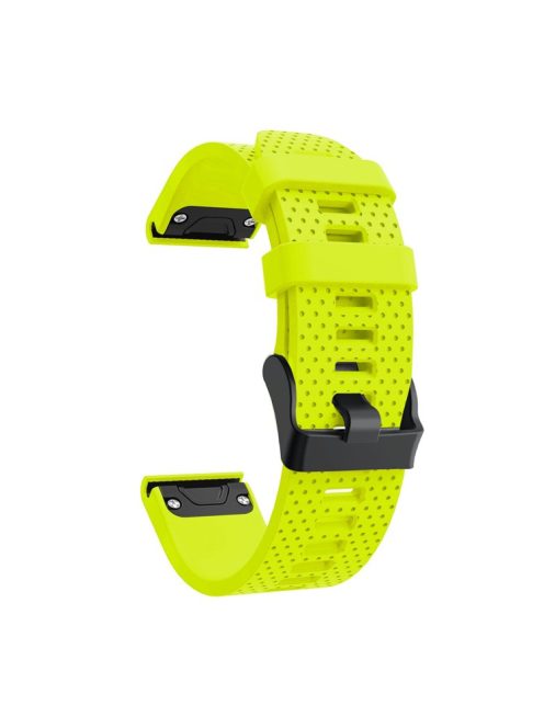 Stylish Silicone Sport Watch Band with Black Buckle for Garmin Fenix 5S Plus - Fluorescent Green