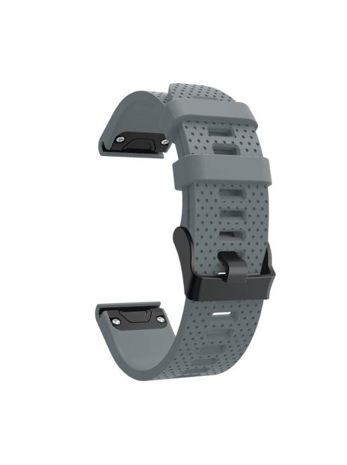 Stylish Silicone Sport Watch Band with Black Buckle for Garmin Fenix 5S Plus - Grey