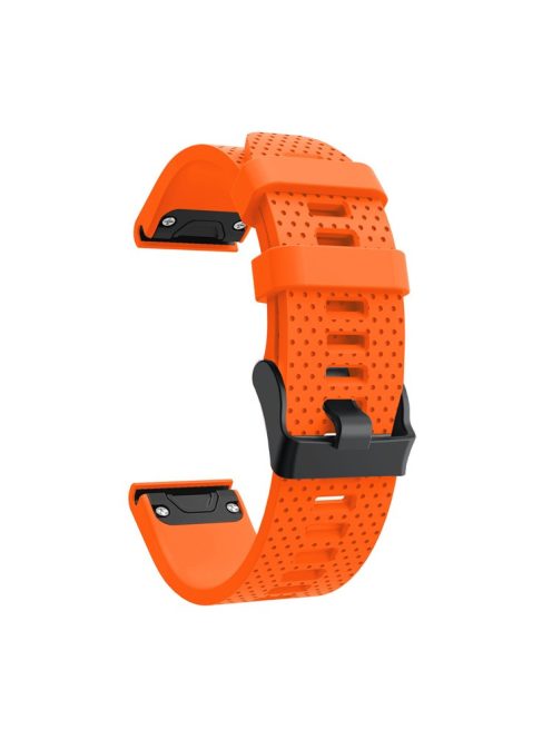 Stylish Silicone Sport Watch Band with Black Buckle for Garmin Fenix 5S Plus - Orange