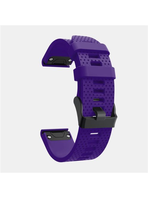 Stylish Silicone Sport Watch Band with Black Buckle for Garmin Fenix 5S Plus - Purple