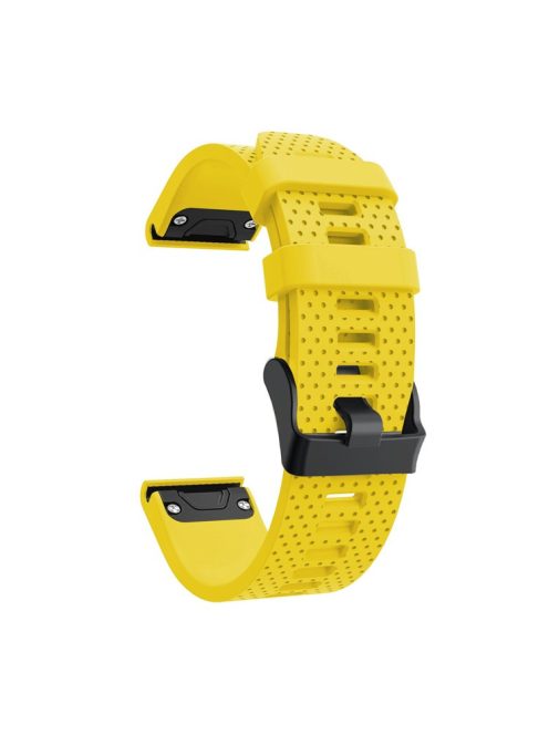 Stylish Silicone Sport Watch Band with Black Buckle for Garmin Fenix 5S Plus - Yellow