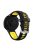 Two-tone Silicone Watch Band for Garmin Forerunner 220/230/235/620/630/F735XT, Adjustable Pin Buckle Wrist Strap - Black / Yellow