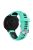 Two-tone Silicone Watch Band for Garmin Forerunner 220/230/235/620/630/F735XT, Adjustable Pin Buckle Wrist Strap - Cyan / Black