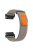 Watch Band for Garmin Fenix 7 / 6 / 5 Replacement Nylon Adjustable Loop Fastener Strap - Grey+Orange