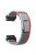 Watch Band for Garmin Fenix 7 / 6 / 5 Replacement Nylon Adjustable Loop Fastener Strap - Grey+Red