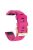 Watch Bands for Garmin Fenix 7S / 6S Pro / 5S Plus / Instinct 2S , Horizontal Stripes Silicone 20mm Strap with Rose Gold Buckle - Hot Pink